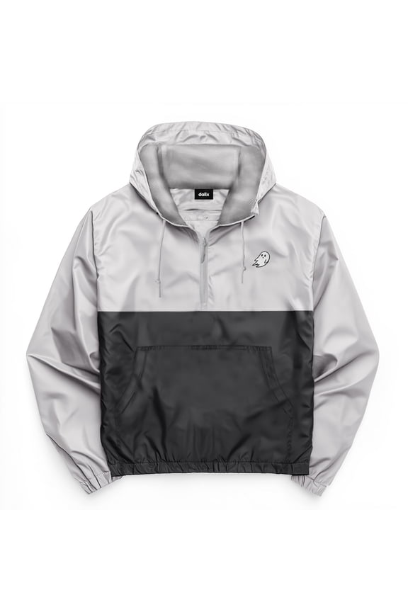 Ghost Pullover Jacket Lightweight Windbreaker Outdoor Running Breathable Hiking Travel Mens in Gray S Small