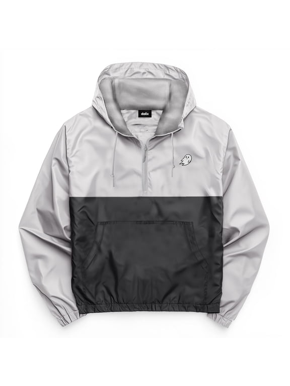 Ghost Pullover Jacket Lightweight Windbreaker Outdoor Running Breathable Hiking Travel Mens in Gray XL X-Large