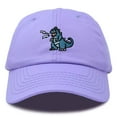 thumbnail image 1 of Dalix Giant Lizard Kaiju Embroidered Cotton Dad Hat Baseball Cap Adjustable Glow in the Dark Mens in Lavender, 1 of 5