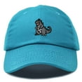 thumbnail image 1 of Dalix Giant Lizard Kaiju Embroidered Cotton Dad Hat Baseball Cap Adjustable Glow in the Dark Mens in Teal, 1 of 5