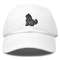 thumbnail image 1 of Dalix Giant Lizard Kaiju Embroidered Cotton Dad Hat Baseball Cap Adjustable Glow in the Dark Mens in White, 1 of 5