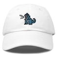 thumbnail image 1 of Dalix Giant Lizard Kaiju Embroidered Cotton Dad Hat Baseball Cap Adjustable Glow in the Dark Mens in White, 1 of 5
