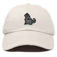 thumbnail image 1 of Dalix Giant Lizard Kaiju Embroidered Cotton Dad Hat Baseball Cap Adjustable Glow in the Dark Mens in Beige, 1 of 5