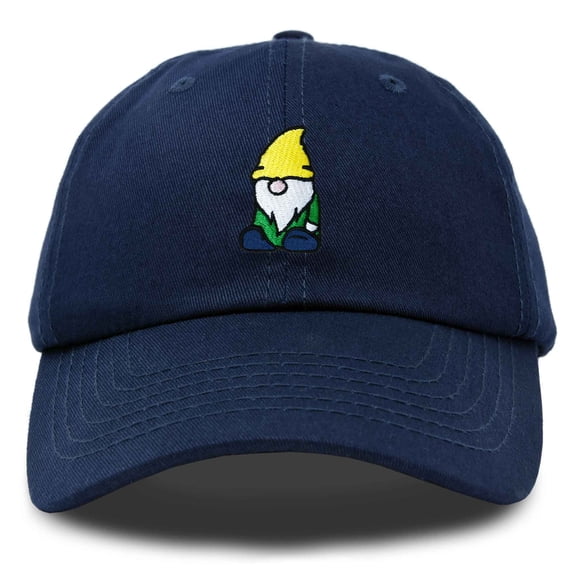 Dalix Gnome Embroidered Cotton Baseball Cap Adjustable Dad Hat Mens in Navy Blue