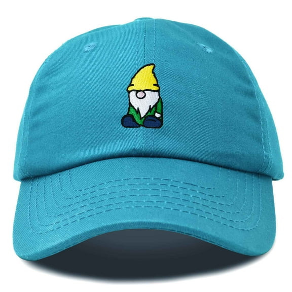 Dalix Gnome Embroidered Cotton Baseball Cap Adjustable Dad Hat Mens in Teal