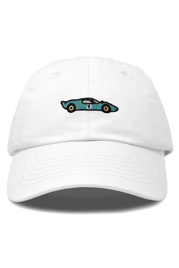 Grand Touring Embroidered Cap Cotton Baseball Summer Cool Dad Hat Mens in White