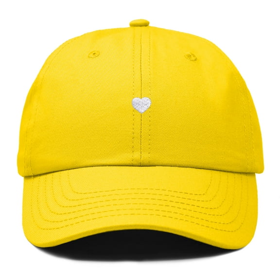 Dalix Heart Embroidered Cotton Summer Outdoor Baseball Cap Dad Hat Womens in Gold