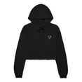thumbnail image 1 of Dalix Heart Embroidered Fleece Cropped Hoodie Cold Fall Winter Women in Black 2XL XX-Large, 1 of 5