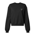 thumbnail image 1 of Dalix Heart Embroidered Fleece Relaxed Boxy Fit Long Sleeve Crewneck Sweatshirt Womens in Black 2XL XX-Large, 1 of 5