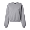 thumbnail image 1 of Dalix Heart Embroidered Fleece Relaxed Boxy Fit Long Sleeve Crewneck Sweatshirt Womens in Heather Gray L Large, 1 of 5