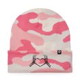thumbnail image 1 of Dalix Heart of Bones Embroidered Beanie Hat Knit Cap Cold Weather Womens in Pink Camo, 1 of 5