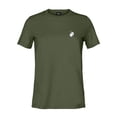 thumbnail image 1 of Dalix Heartly Ghost Embroidered Cotton Relaxed Fit Short Sleeve Crewneck Tee Shirt Women in Military Green XS X-Small, 1 of 5