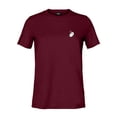 thumbnail image 1 of Dalix Heartly Ghost Embroidered Soft Cotton Short Sleeve T Shirt Womens in Maroon M Medium, 1 of 5