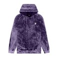 thumbnail image 1 of Dalix Heartly Ghost Embroidery Washed Sweatshirt Hoodie Fleece Relaxed Fit Lounge Womens in Purple XS X-Small, 1 of 5