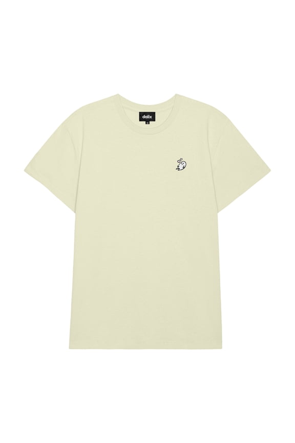 Heartly Ghost Everyday Tee Lightweight Short Sleeve Summer Shirt Womens in Chartreuse L Large