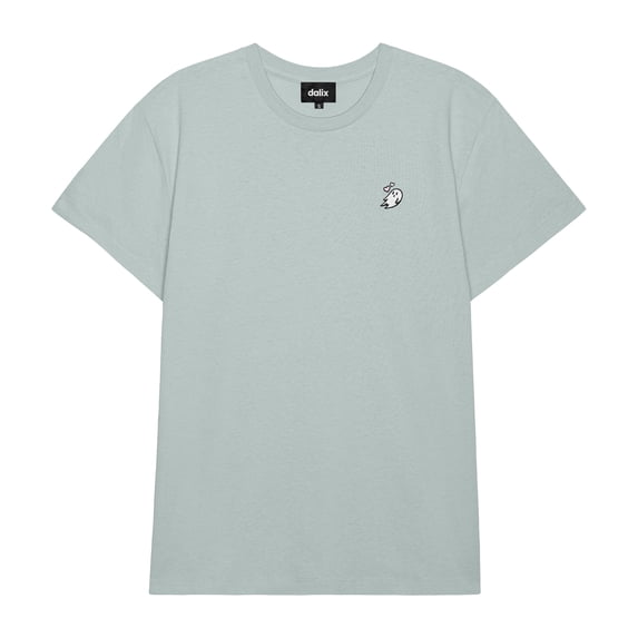 Dalix Heartly Ghost Everyday Tee Lightweight Short Sleeve Summer Shirt Womens in Seafoam M Medium