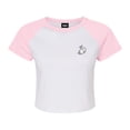 thumbnail image 1 of Dalix Heartly Ghost Short Sleeve Raglan Micro Rib Babe Tee Soft Cute Womens in Pink M Medium, 1 of 5