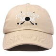 thumbnail image 1 of Dalix Hockey Mom Embroidered Womens Cotton Dad Hat Baseball Cap Adjustable in Khaki, 1 of 5