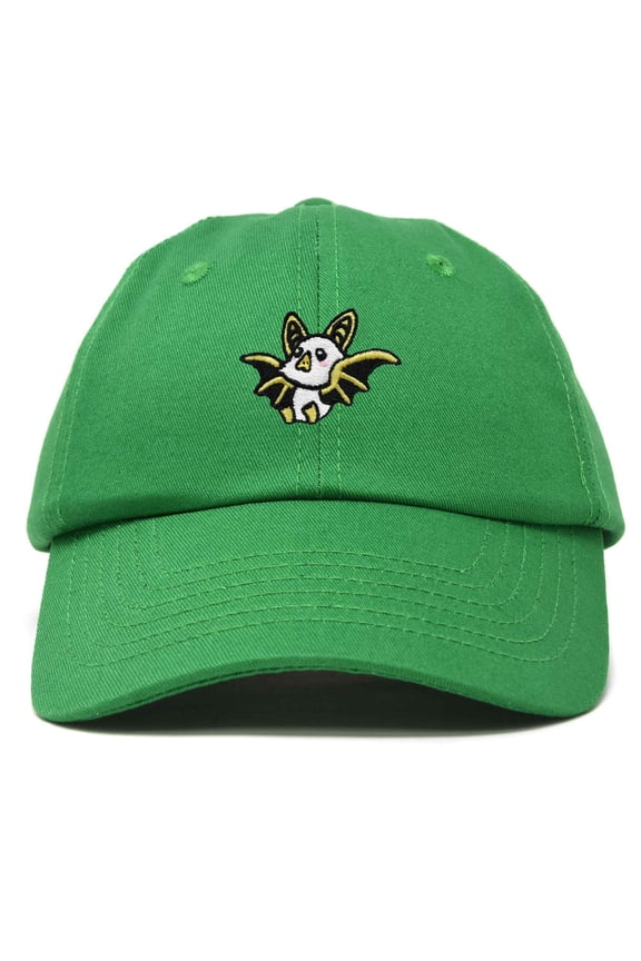 Honduran Bat Cap Embroidered Dad Baseball Hat Cotton Adjustable Womens in Kelly Green