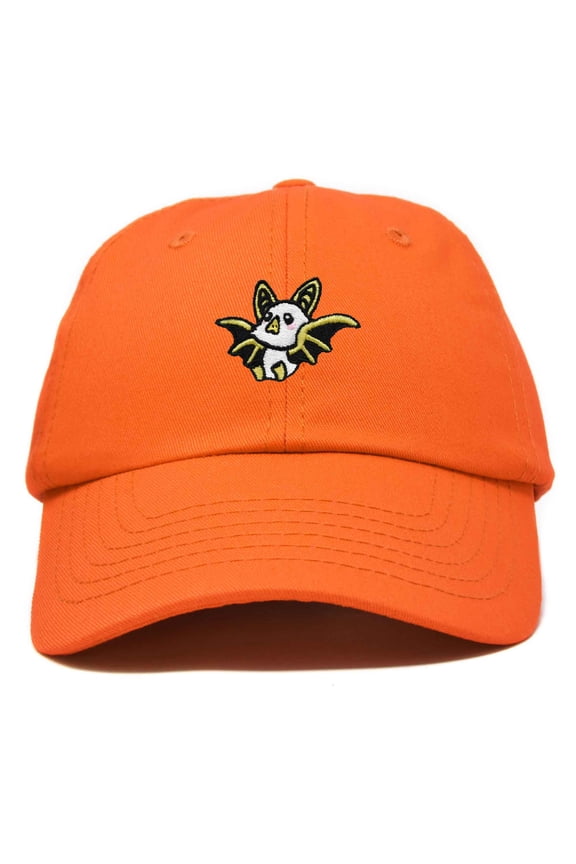 Honduran Bat Cap Embroidered Dad Baseball Hat Cotton Adjustable Womens in Orange