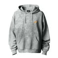 thumbnail image 1 of Dalix Hot Dog Embroidered Fleece Hoodie Mineral Wash Long Sleeve Sweatshirt Mens in Gray L Large, 1 of 8
