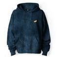 thumbnail image 1 of Dalix Hot Dog Embroidered Fleece Hoodie Mineral Wash Long Sleeve Sweatshirt Mens in Navy Blue M Medium, 1 of 5