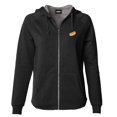 thumbnail image 1 of Dalix Hot Dog Embroidered Fleece Zip Washed Hoodie Cold Fall Winter Women in Black XS X-Small, 1 of 5