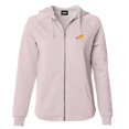 thumbnail image 1 of Dalix Hot Dog Embroidered Fleece Zip Washed Hoodie Cold Fall Winter Women in Blush M Medium, 1 of 5