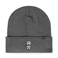 thumbnail image 1 of Dalix Ice Bear Embroidered Beanie Hat Polar Bear Cozy Knit Cap Cold Weather Mens in Asphalt Gray, 1 of 5
