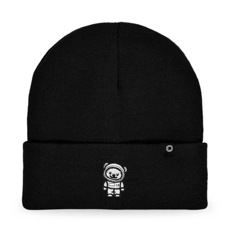 Dalix Ice Bear Embroidered Beanie Hat Polar Bear Cozy Knit Cap Cold Weather Mens in Black