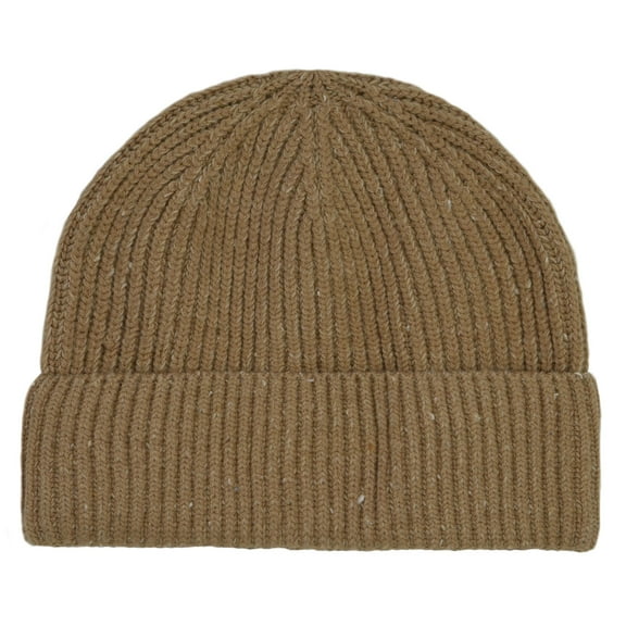 Dalix Knit Watch Cap Beanie Men Women Winter Cuffed Fisherman Hat Cold Weather Stretch Fit Soft Acrylic in Tan