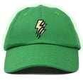 thumbnail image 1 of Dalix Lightning Embroidered Bolt Dad Hat Cotton Baseball Cap Adjustable Mens in Kelly Green, 1 of 5