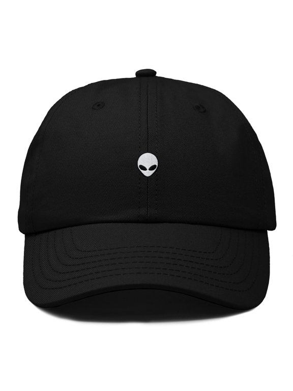 Lil Alien Embroidered Cotton Cap Outdoor Space Nature Dad Hat Mens in Black