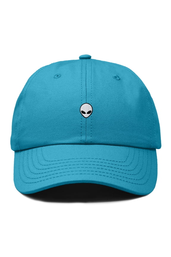 Lil Alien Embroidered Cotton Cap Outdoor Space Nature Dad Hat Mens in Teal
