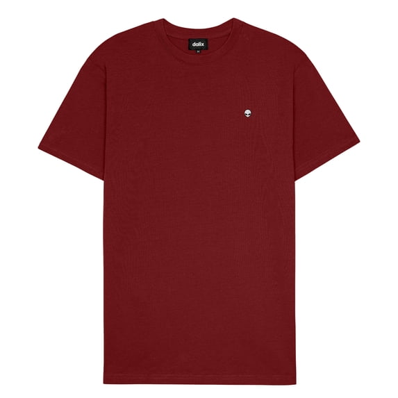 Dalix Lil Alien Heavyweight Soft Tee Short Sleeve Cotton Shirt Mens in Brick Red S Small
