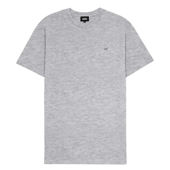 Dalix Lil Alien Heavyweight Soft Tee Short Sleeve Cotton Shirt Mens in Carbon Gray L Large