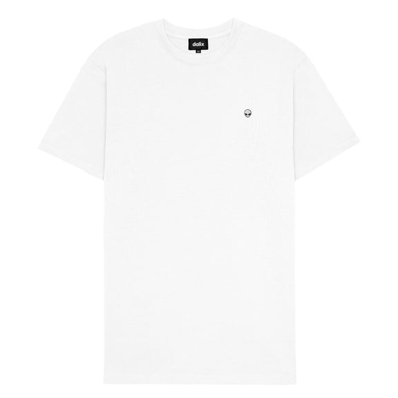 Dalix Lil Alien Heavyweight Soft Tee Short Sleeve Cotton Shirt Mens in White M Medium