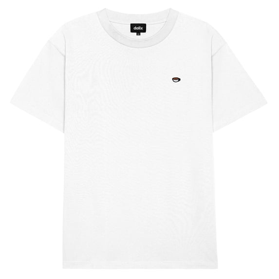 Dalix Lil Coffee Heavy Cotton Short Sleeve Summer Tee Mens in White 3XL XXX-Large