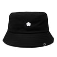 thumbnail image 1 of Dalix Lil Flower Embroidered Cotton Cap Outdoor Bucket Hat Womens in Black S Small, 1 of 4