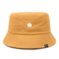 thumbnail image 1 of Dalix Lil Flower Embroidered Cotton Cap Outdoor Bucket Hat Womens in Golden Cream M Medium, 1 of 5
