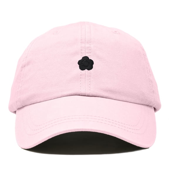 Dalix Lil Flower Embroidered Cotton Cap Outdoor Dad Hat Womens in Washed Pink