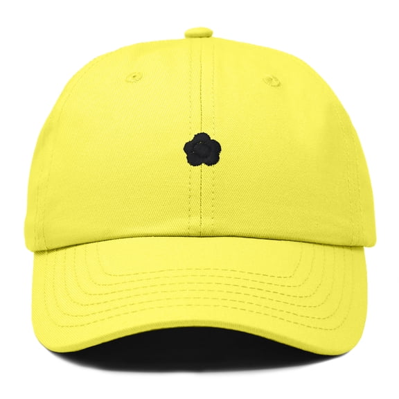 Dalix Lil Flower Embroidered Cotton Cap Outdoor Dad Hat Womens in Yellow
