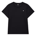 thumbnail image 1 of Dalix Lil Heart Cropped Tee Lightweight High Waisted Short Sleeve Summer Shirt Womens in Black S Small, 1 of 5