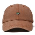 thumbnail image 1 of Dalix Lil Matcha Embroidered Cotton Summer Outdoor Baseball Cap Dad Hat Womens in Washed Orange, 1 of 5