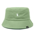thumbnail image 1 of Dalix Lil Peace Sign Cotton Embroidered Cotton Cap Outdoor Bucket Hat Womens in Turf Green S Small, 1 of 5