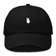 thumbnail image 1 of Dalix Lil Peace Sign Embroidered Cotton Cap Outdoor Dad Hat Womens in Black, 1 of 5