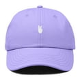 thumbnail image 1 of Dalix Lil Peace Sign Embroidered Cotton Cap Outdoor Dad Hat Womens in Lavender, 1 of 3