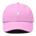 thumbnail image 1 of Dalix Lil Peace Sign Embroidered Cotton Cap Outdoor Dad Hat Womens in Light Pink, 1 of 4