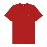 Dalix Lil Smile Embroidered Cotton Tee Lightweight Jersey Mens in Red M Medium