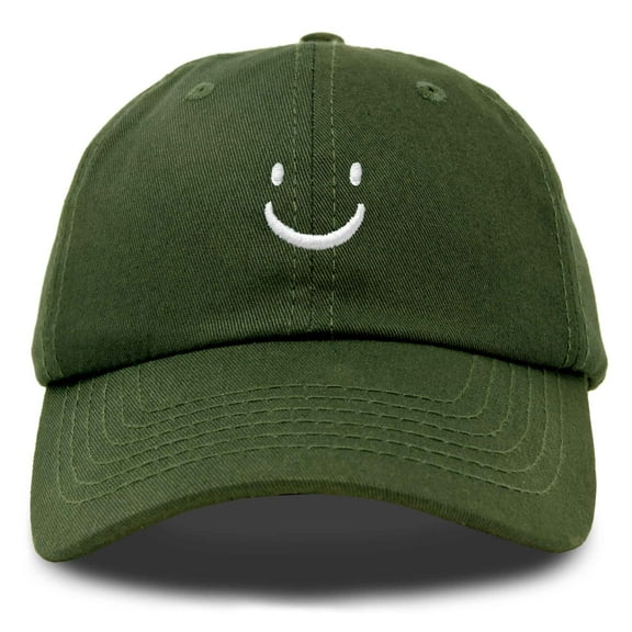 Dalix Lil Smile Face Cap in Olive